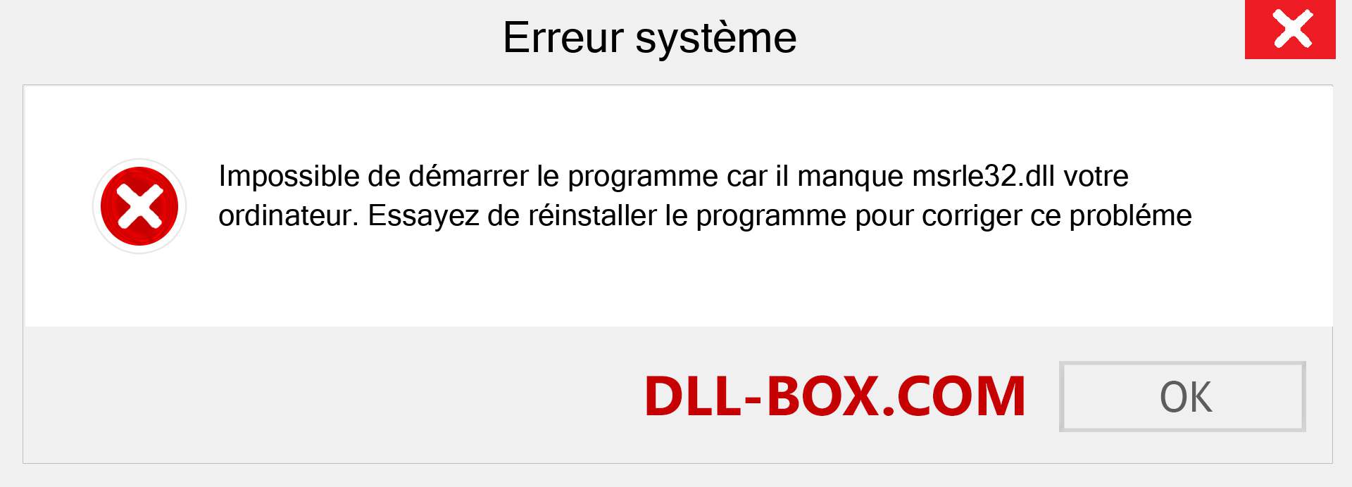 Le fichier msrle32.dll est manquant ?. Télécharger pour Windows 7, 8, 10 - Correction de l'erreur manquante msrle32 dll sur Windows, photos, images