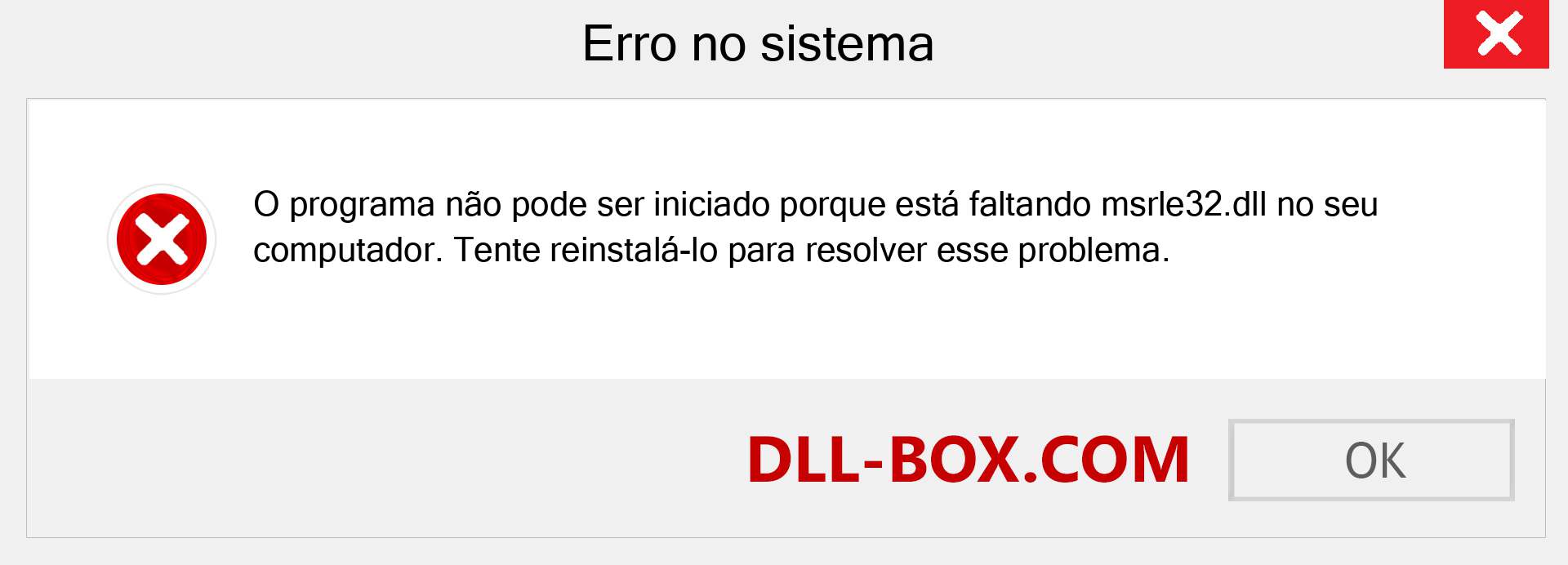 Arquivo msrle32.dll ausente ?. Download para Windows 7, 8, 10 - Correção de erro ausente msrle32 dll no Windows, fotos, imagens